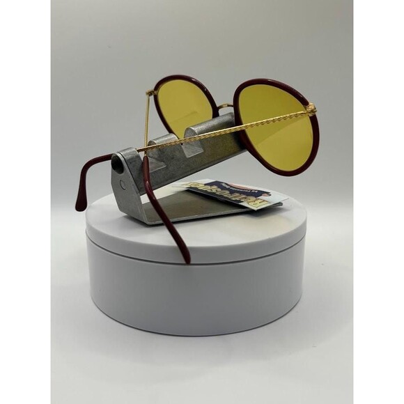 True Vintage Oversize Sunglasses NOS Round Style Yellow Lens Oleg Cassini #572 - Picture 8 of 9